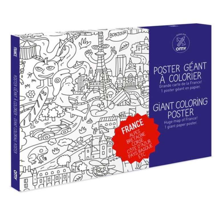 Poster Géant à Colorier « I AM » - 80x110 Cm, Motifs Positifs, Pour Enfants, Classe Ou Décoration
