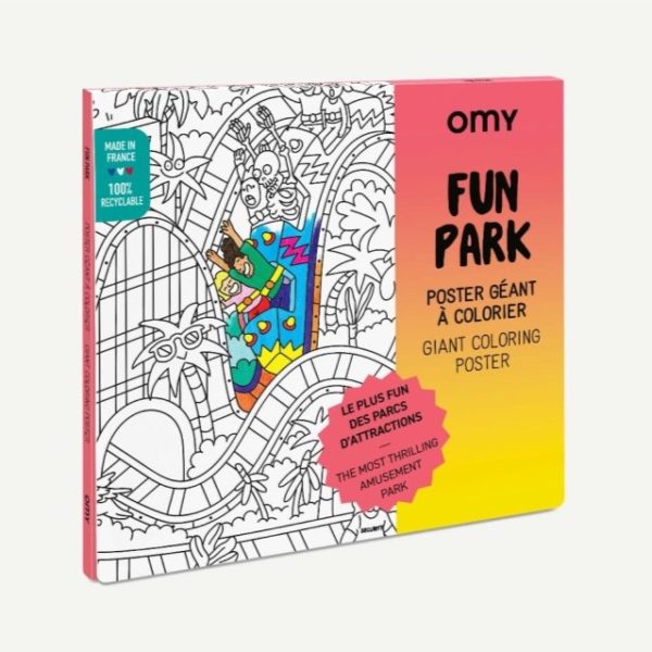 Poster geant à colorier fun park - omy